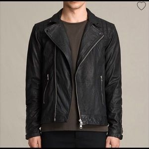 Mens All Saints BestSelling Kushiro Leather Jacket